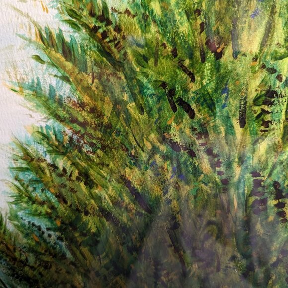 Original Unframed Watercolor Painting of Living Tree Kentucky Eastern Red Cedar - Picture 11 of 16